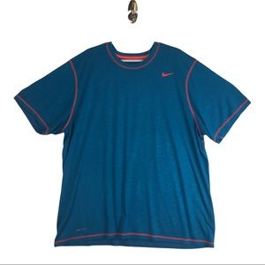 Nike DRI FIT Men Short Sleeve Athletic Performance Training Active Tee Size XXL
